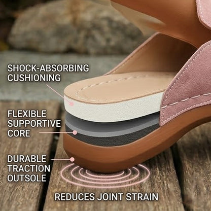 🎁 Last Day Special: 70% OFF 🎁Newly upgraded women's wedge-heeled platform orthotic slippers