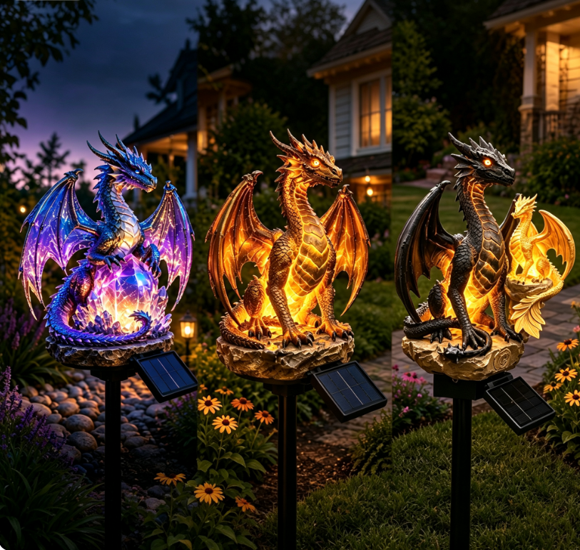 ✨️🐉 Solar Dragon Crystal Garden Light