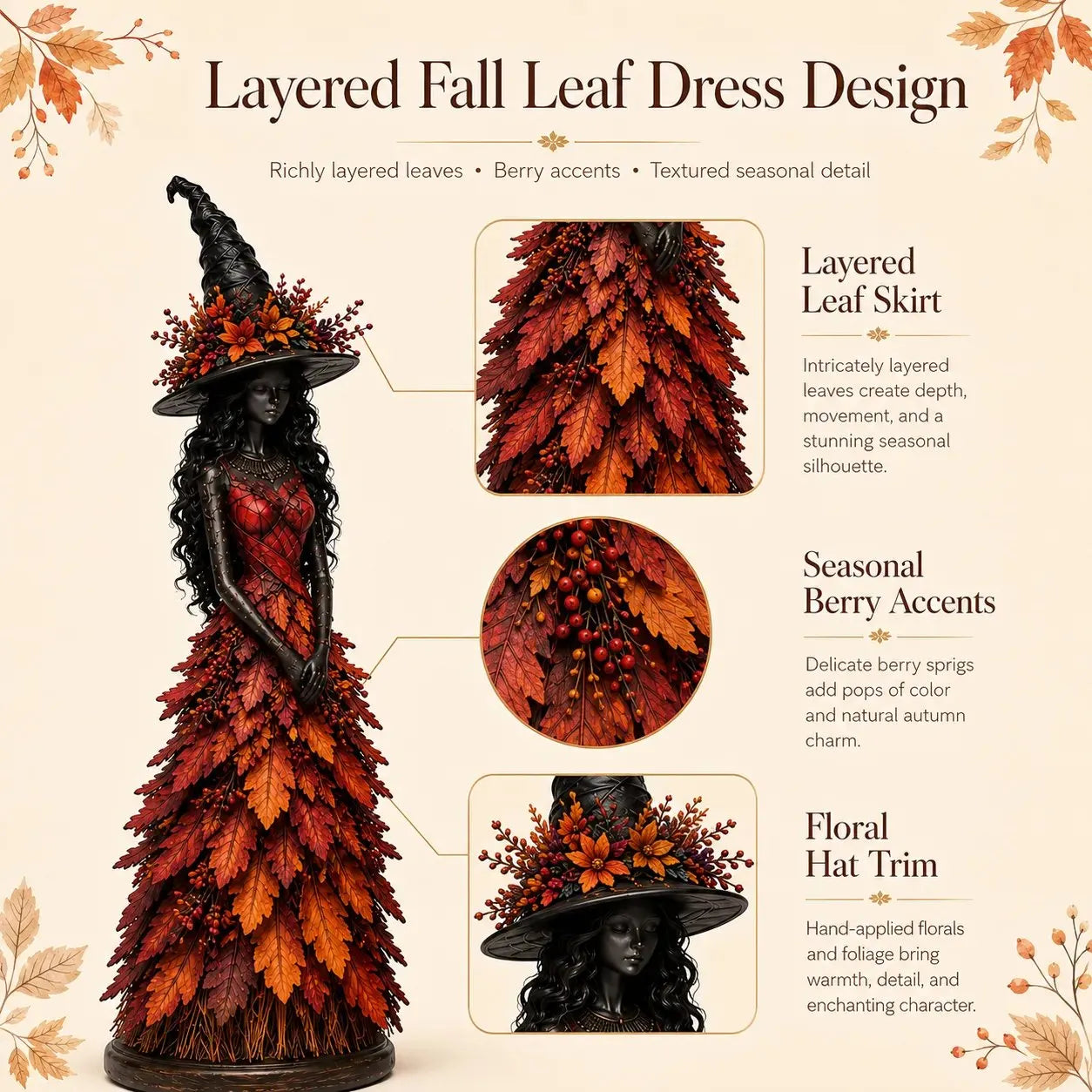 🧙‍♀️Enchanted Autumn Witch Figurine