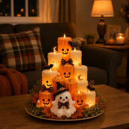 Cozy Lighted Halloween Ghost Centerpiece