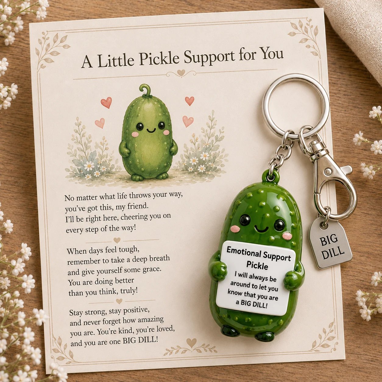 💖 Positive Reminder Keychains – Small Words, Big Comfort