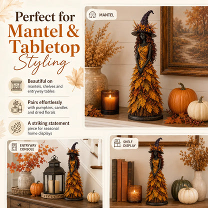 💥🧙Enchanted Autumn Witch Figurine