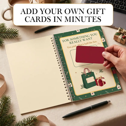 🎁🎅🏼Christmas Gift Card Memory Book – 14 Festive Pages, Built to Last