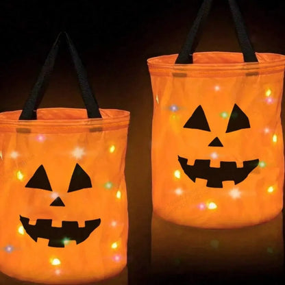 🎃 2026 Sale — Over 19,000 Sold!✨ Halloween Glowing Pumpkin Bag – LED Lights & Spacious Interior 🍬