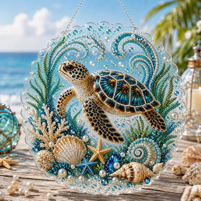 🌊✨Ocean Pearl Art DIY Hanging Ornament Kit | Relaxing DIY Craft to Create Stunning Coastal Artwork(📦Buy 2 Free Shipping)