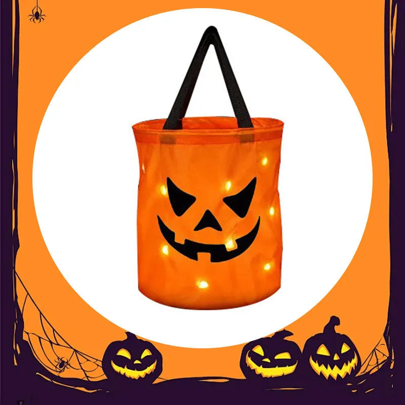 🎃 2026 Sale — Over 19,000 Sold!✨ Halloween Glowing Pumpkin Bag – LED Lights & Spacious Interior 🍬