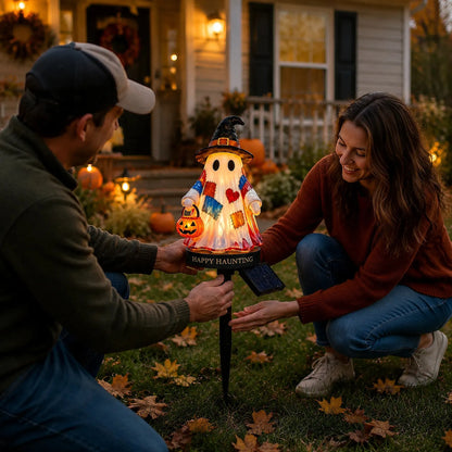 👻 Solar Halloween Ghost Garden Stake
