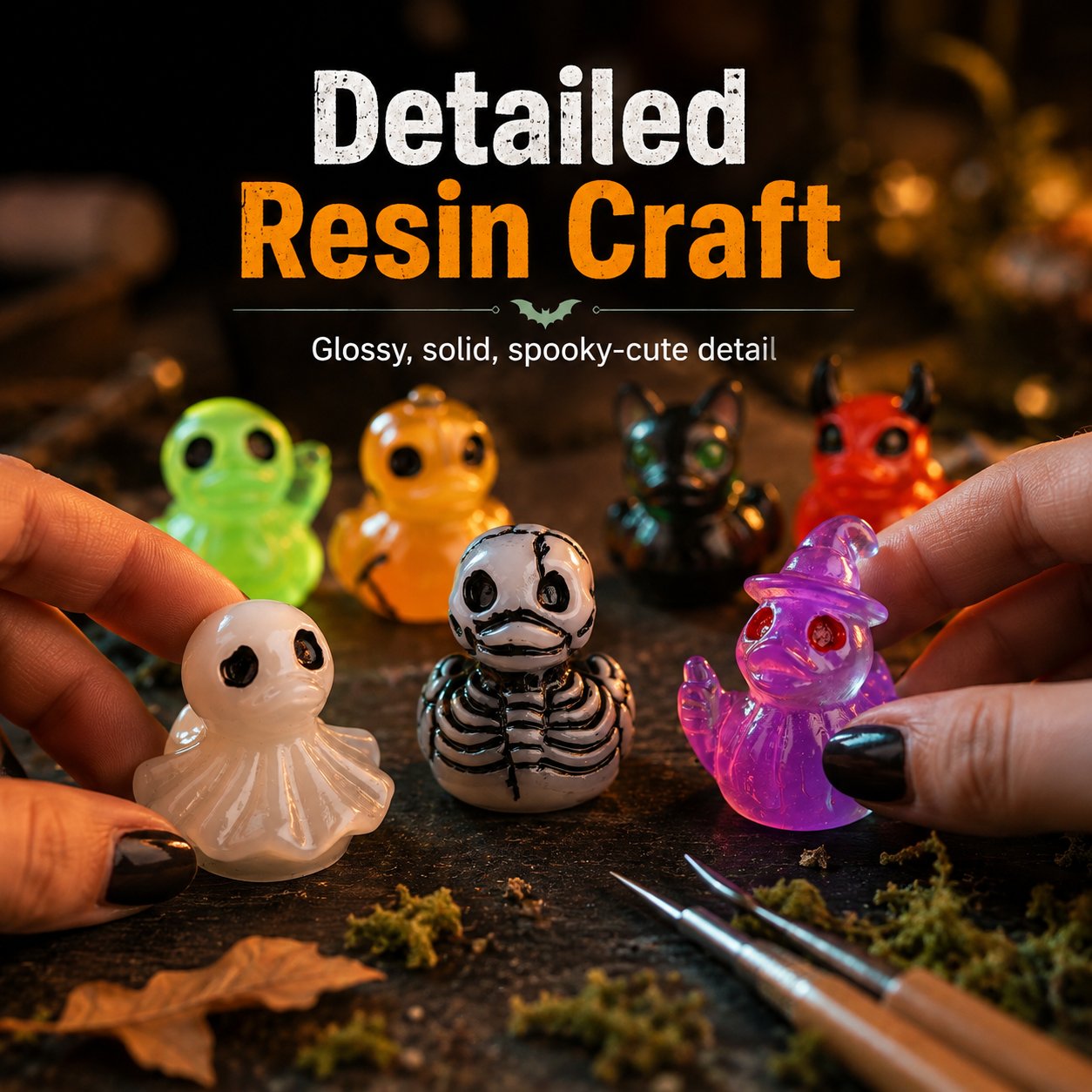 👻Mini Spooky Night Figures – Tiny Glowing Accents for Halloween🕷️✨