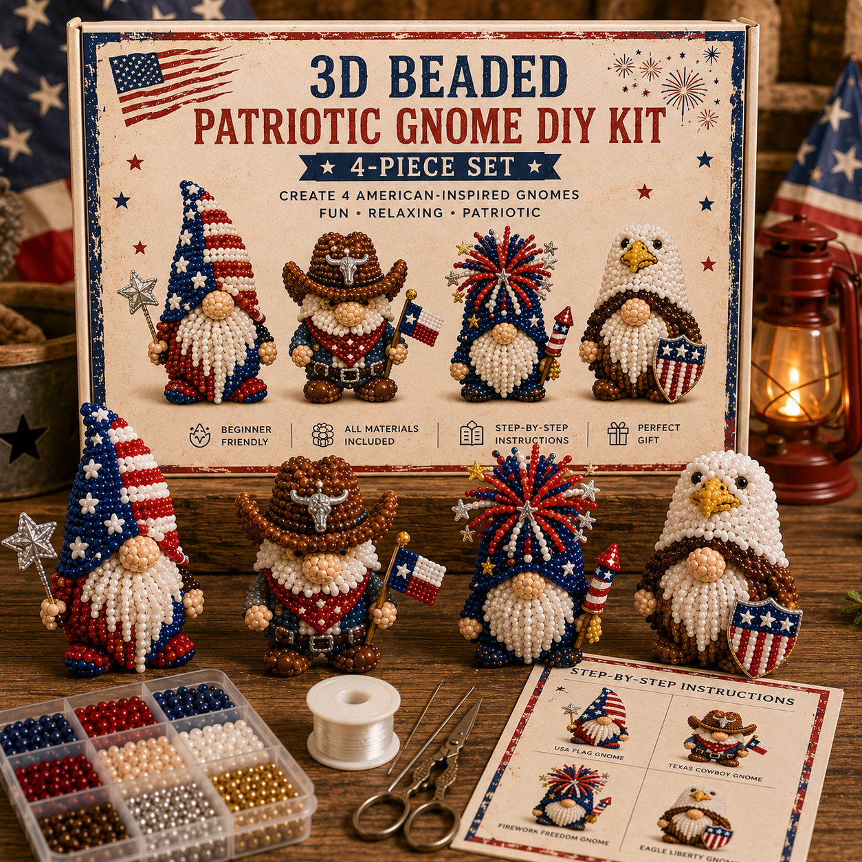 3D Beaded Gnome DIY Kit