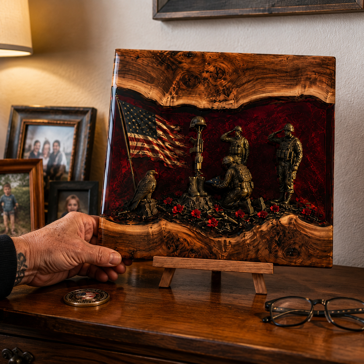 2027 Fellime®Handcrafted Veteran Memorial Display Boards