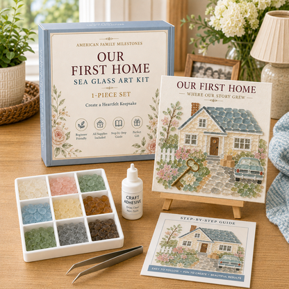 🏡 American Family Milestones Sea Glass Art Kit