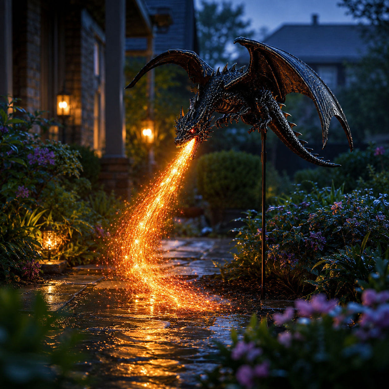 2027 Fellime®Dragon’s Ember Solar Garden Decor