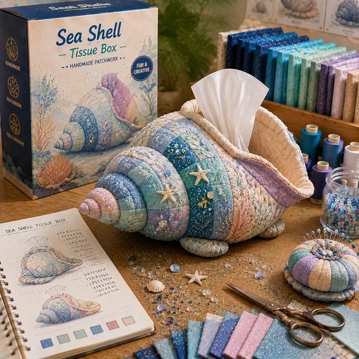 🌟 Crafty Critters DIY Tissue Box Kit – Fun Animal & Ocean Friends!