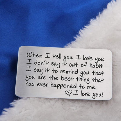 Last Day 69% OFF - ✍️Metal Engraved Card - Message of Love💞