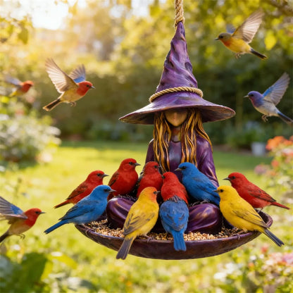 2026 Meditating Witch Garden Bird Feeder