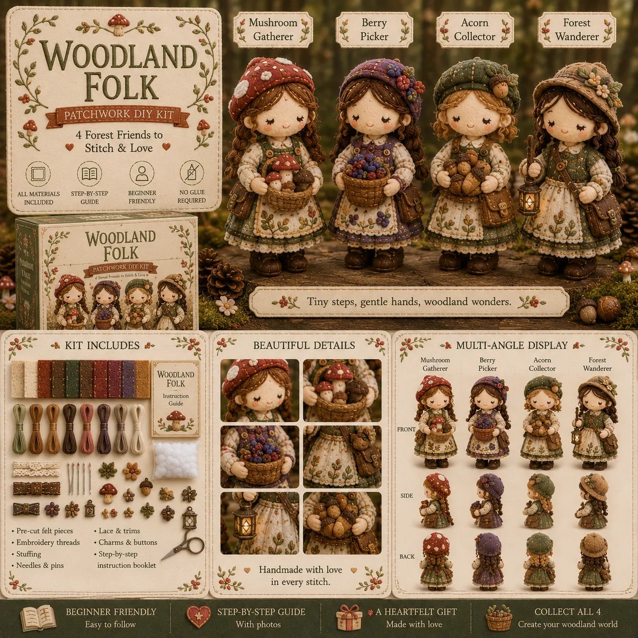 🔥LAST DAY 49% OFF - 🧵Tiny Worlds Collection - Patchwork DIY Kit Series 🎁Buy 2 Free Shipping