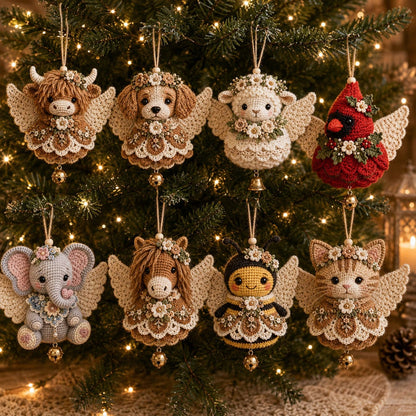 🔥Last Day 50% OFF 🪽 Animal Angel Crochet Ornament DIY Kit