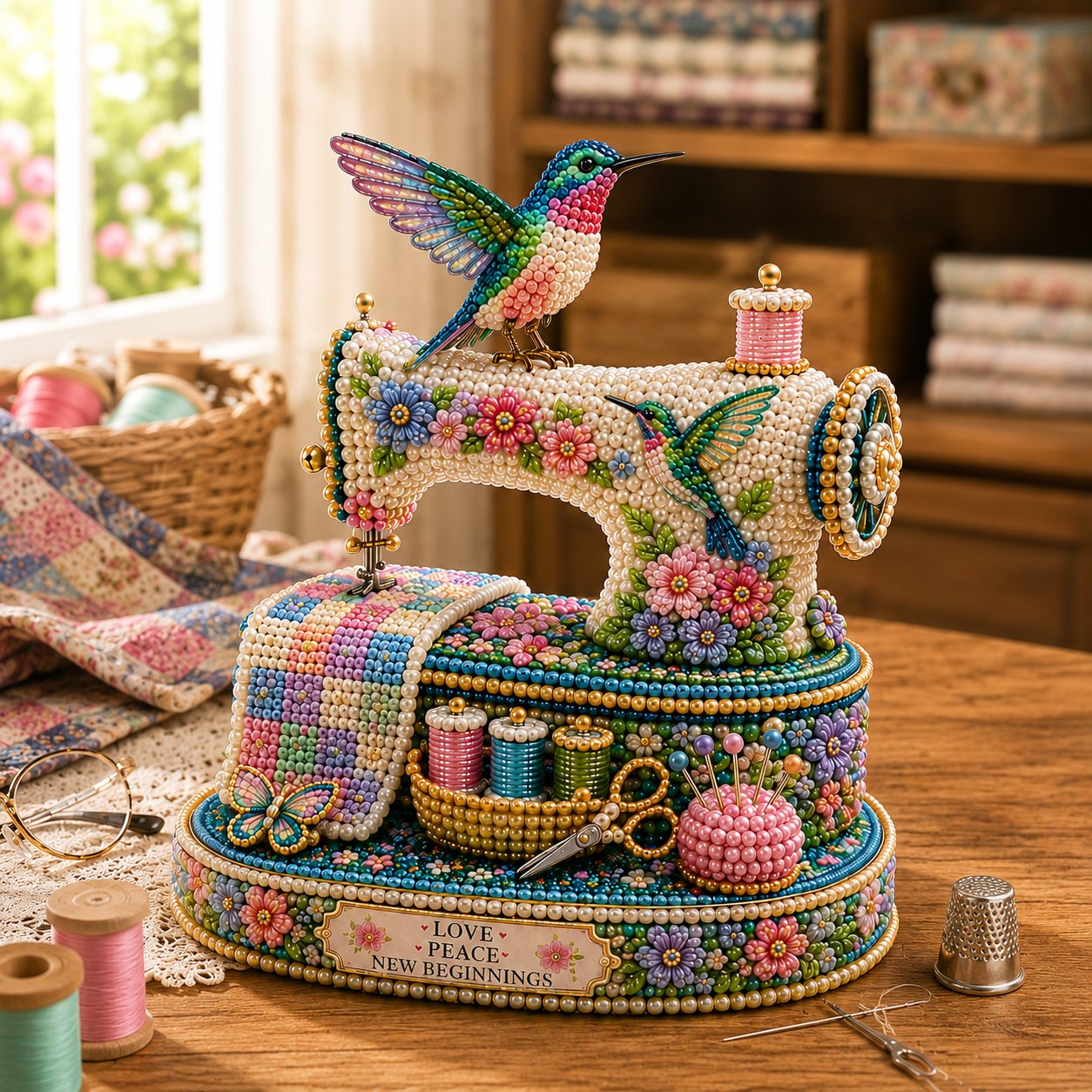 🌸Spring Hummingbird Sewing Machine 💗 3D Spring Limited Keepsake Edition
