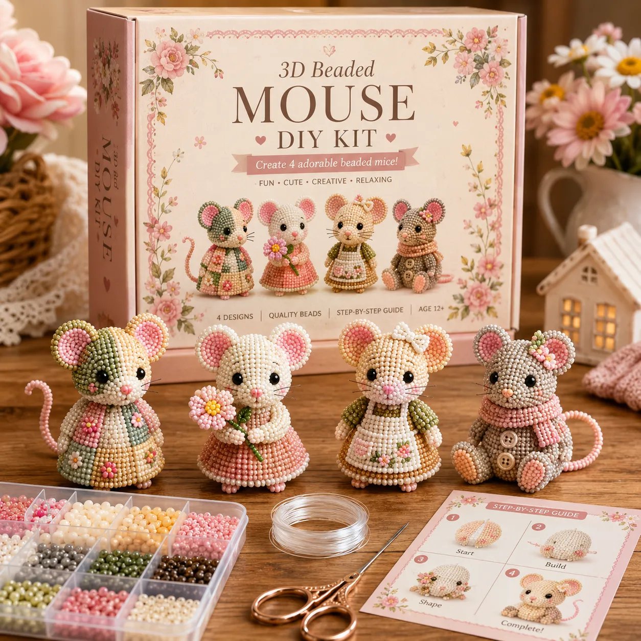🔥LAST DAY 50% OFF 🧵✨ Build Your Own Beaded Mini World | Creative 3D DIY Kit