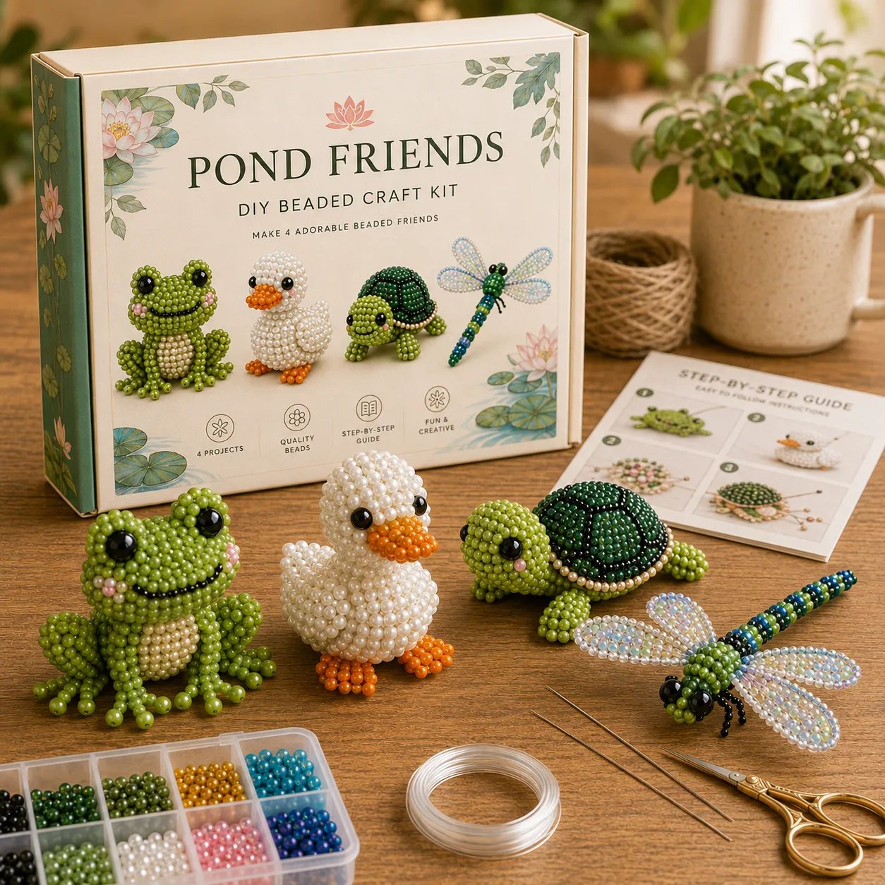 🧵✨ Petite 3D Beaded Animal Craft Kit