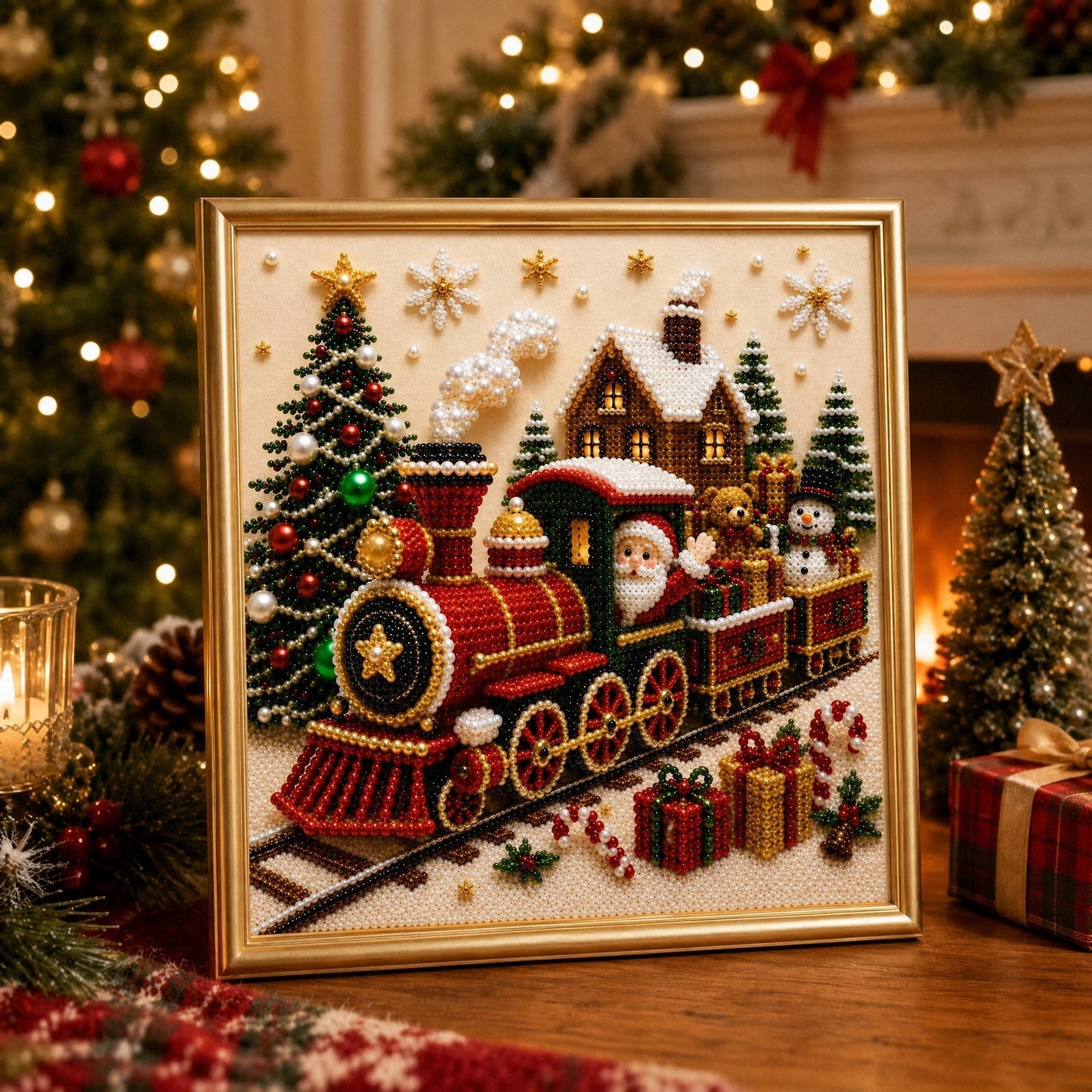 🎄🎅 Premium 3D Pearl Christmas Wall Art Kit
