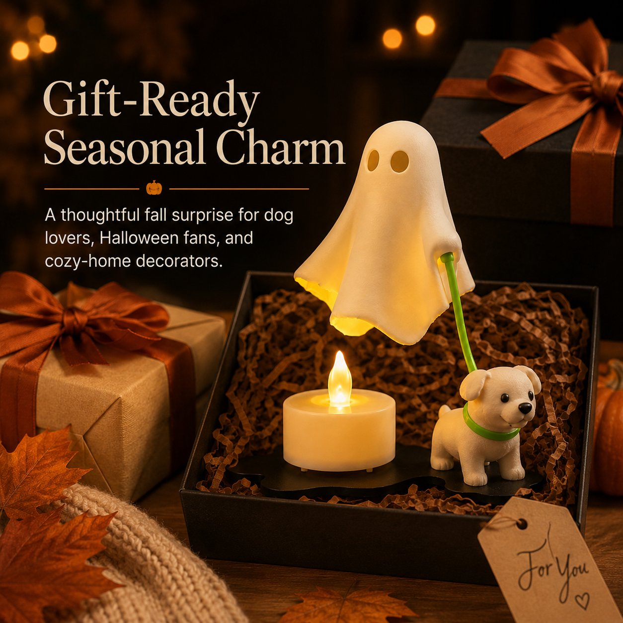 Halloween Puppy Ghost Ornament