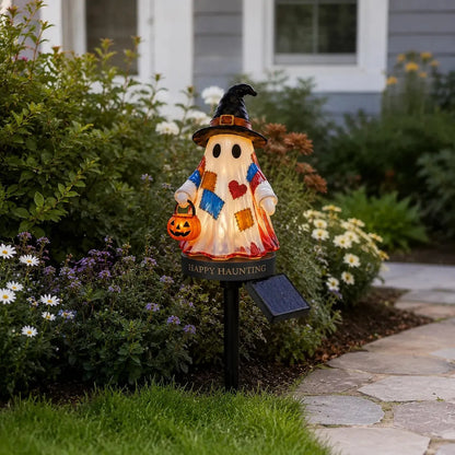👻 Solar Halloween Ghost Garden Stake