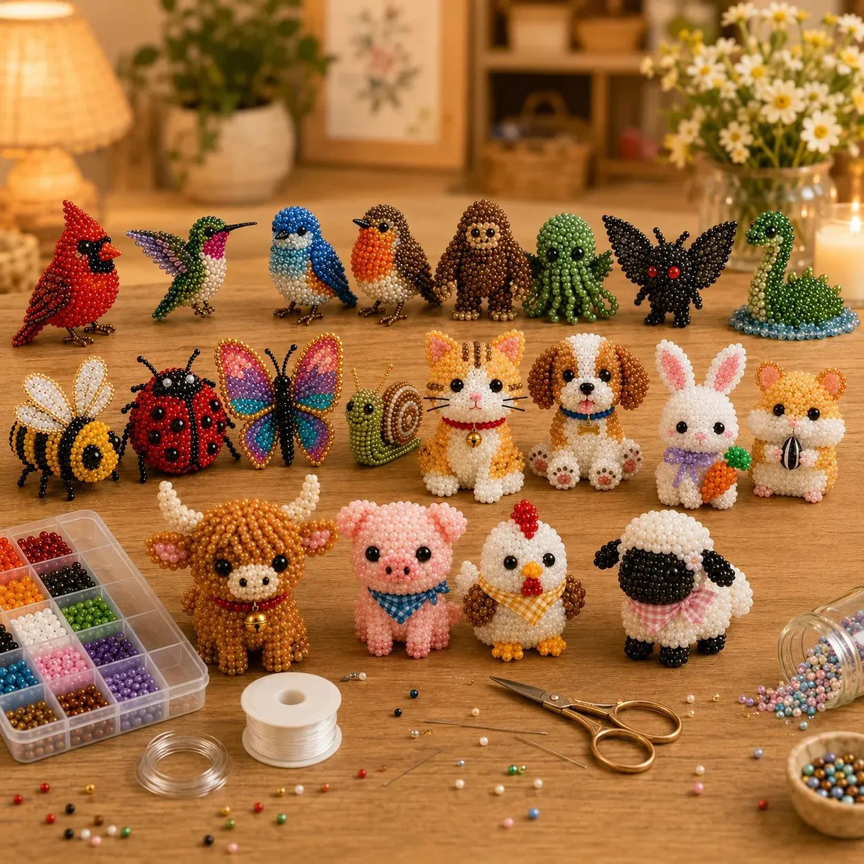 🔥Last Day 50% OFF🧵✨ Tiny 3D Beaded Animal DIY Kit