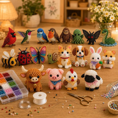 🔥Last Day 50% OFF🧵✨ Tiny 3D Beaded Animal DIY Kit