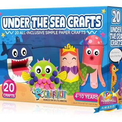 🎨❤️ 20 Princess & Unicorn Crafts in a Box – Fun Mess-Free DIY Kit for Kids Ages 3–8