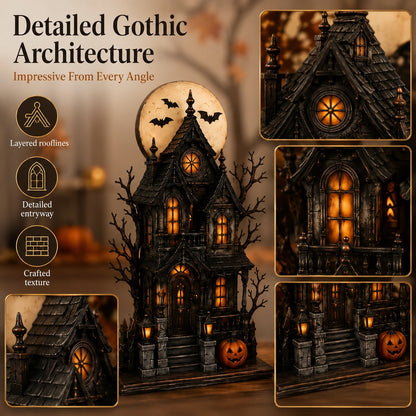 🧙🖤Lighted Halloween Haunted House & Character Figurine Collection