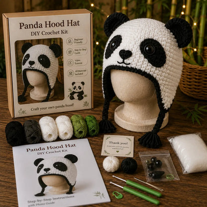🧵Fantasy Hood Hat DIY Crochet Kit – Create Your Own Magical Wearable Character Hat