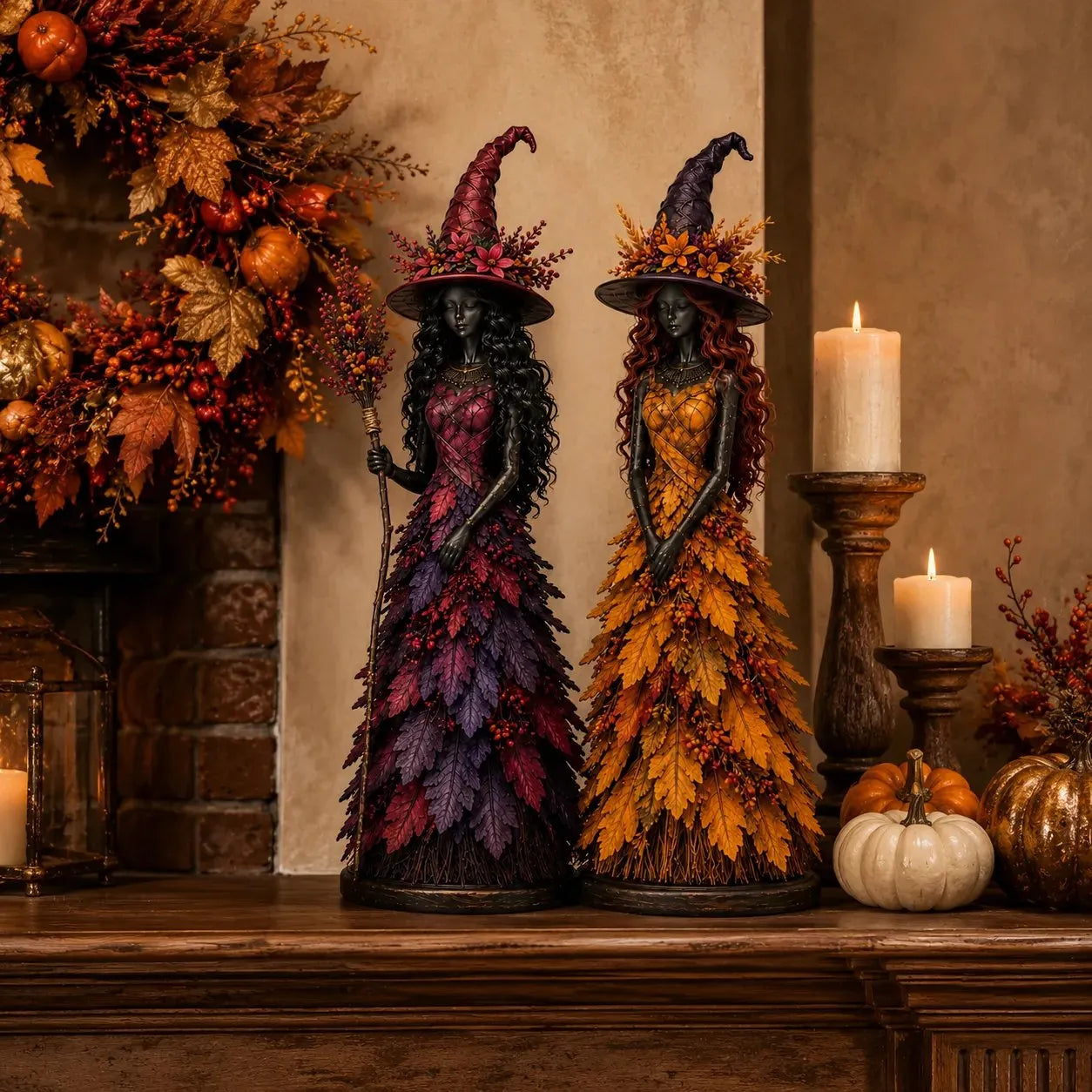 🧙‍♀️Enchanted Autumn Witch Figurine