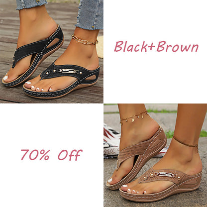 🔥LAST DAY 70% OFF🔥Women's Summer New European and American Style Anti-slip Pain Relief Orthotic Sandals