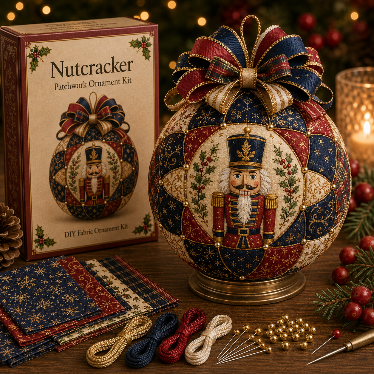🥰Vintage Christmas Patchwork Ornament DIY Kit