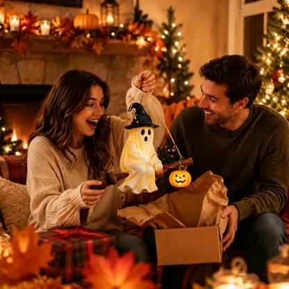 👻💀 Hanging ghost lamp | Eye-Catching Halloween Door Decoration