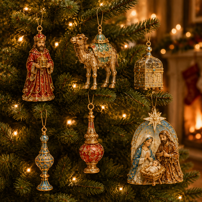 2027 Fellime®Nativity Story Advent Calendar – 24-Day Christmas Countdown Ornament Set