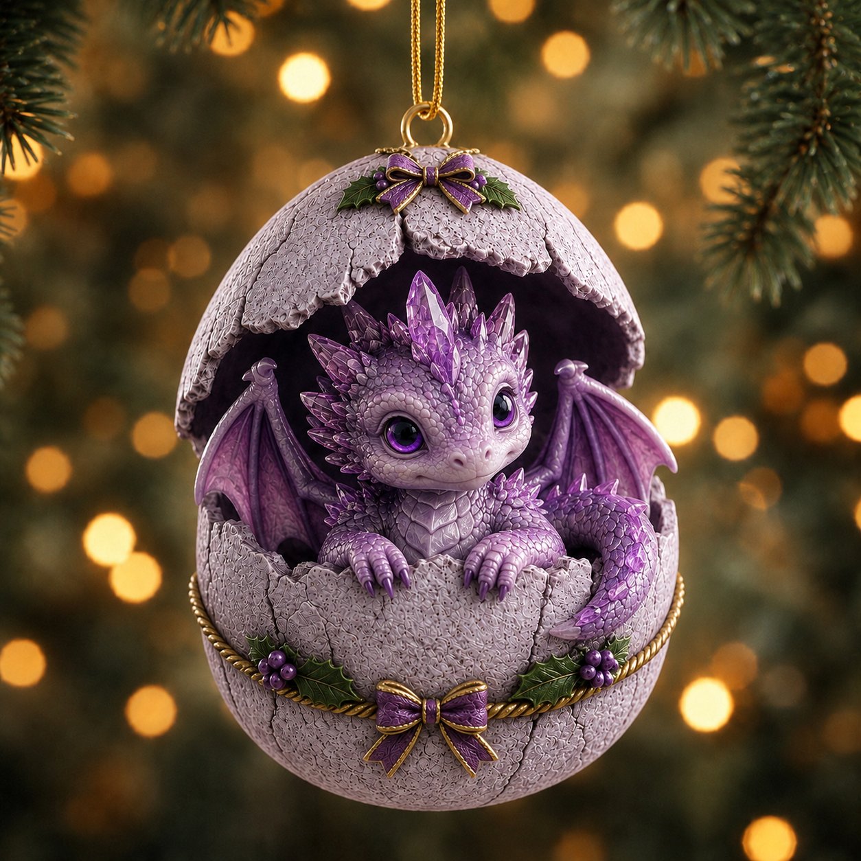 🐉 Hatch a Little Christmas Magic-Dragon Egg Christmas Ornament