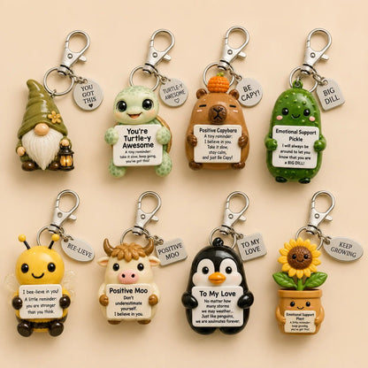 💖 Positive Reminder Keychains – Small Words, Big Comfort