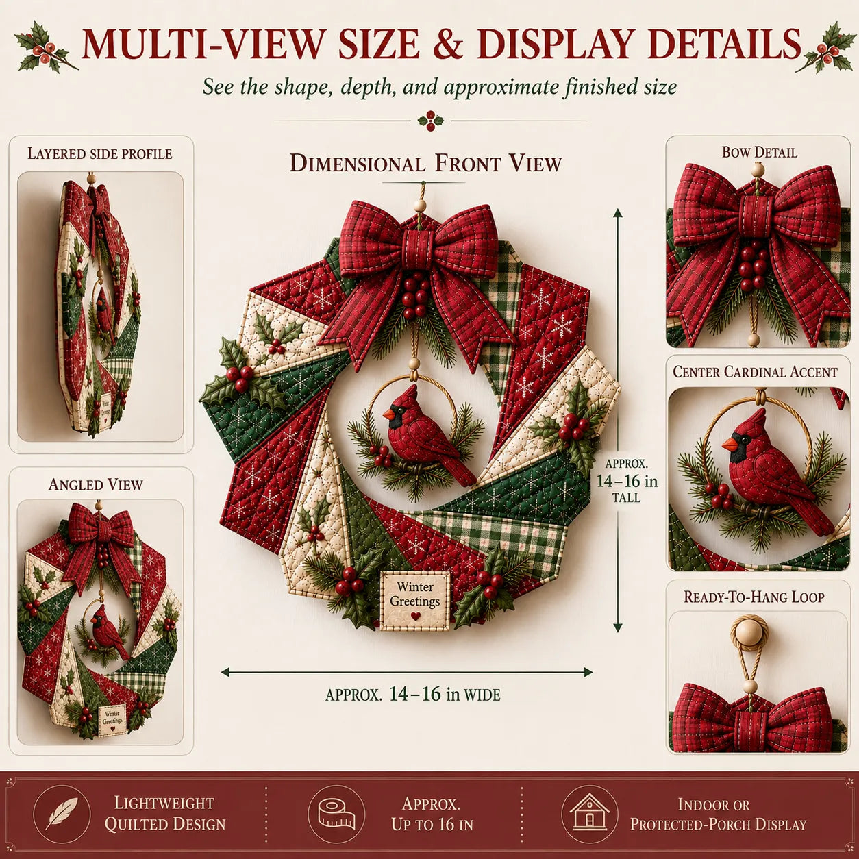 Christmas Fabric Wreath DIY Kit – A Keepsake You’ll Hang with Pride Year After Year💫