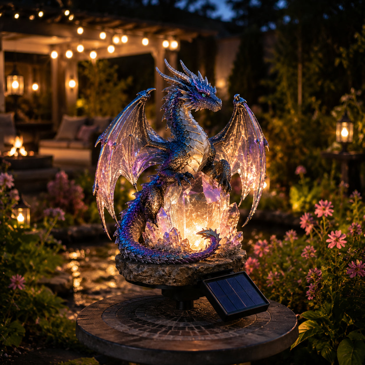 ✨️🐉 Solar Dragon Crystal Garden Light