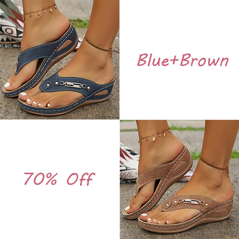 🔥LAST DAY 70% OFF🔥Women's Summer New European and American Style Anti-slip Pain Relief Orthotic Sandals