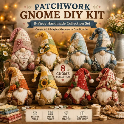 🧵DIY Patchwork Gnome Kit – Create Your Own Adorable Gnome 🧙‍♂️