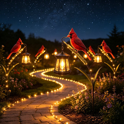 🐦 Cardinal Solar Light—A Beautiful Garden Light That Feels Full of Life