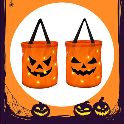 🎃 2026 Sale — Over 19,000 Sold!✨ Halloween Glowing Pumpkin Bag – LED Lights & Spacious Interior 🍬