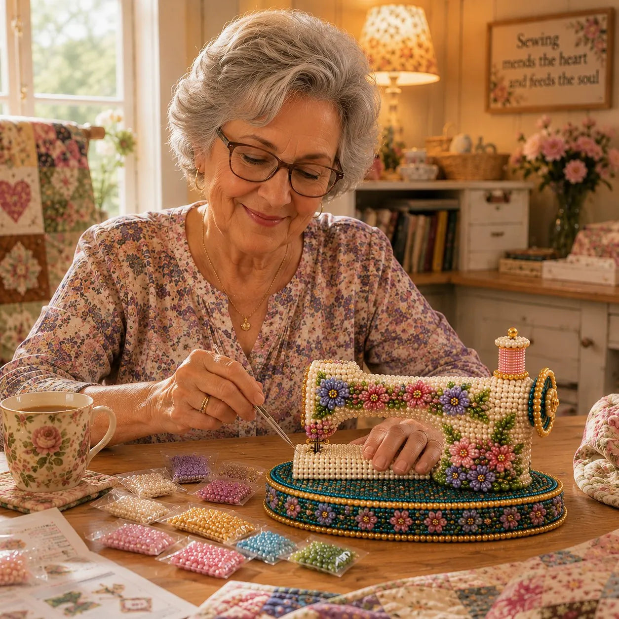 🌸Spring Hummingbird Sewing Machine 💗 3D Spring Limited Keepsake Edition