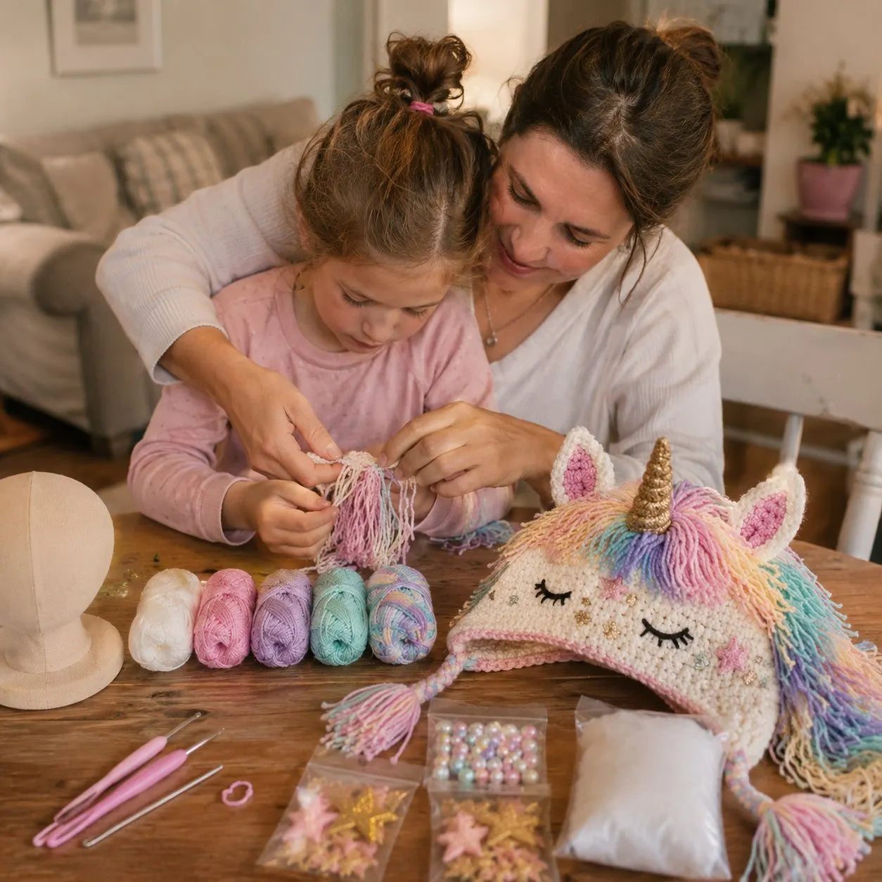 🧵Fantasy Hood Hat DIY Crochet Kit – Create Your Own Magical Wearable Character Hat
