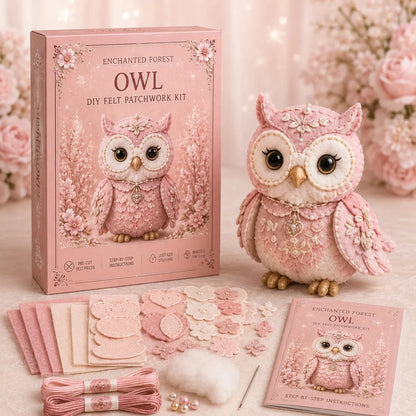 💗Pink Woodland Friends DIY Felt Sewing Kit – Make Your Own Cute Animal