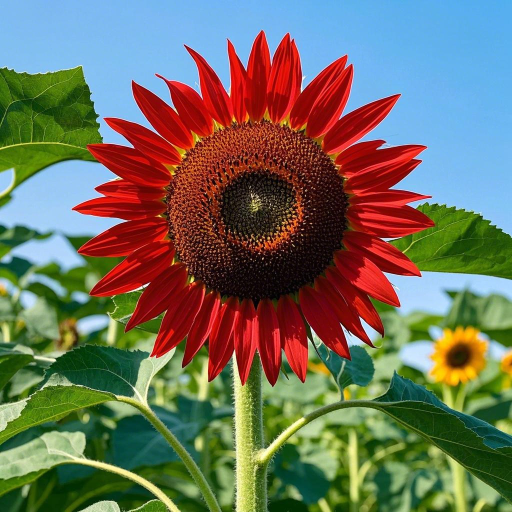 🌻🎈Velvet Queen Sunflower Seeds - Big Red Blooms