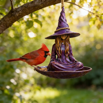 2026 Meditating Witch Garden Bird Feeder